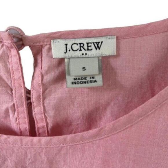 J. Crew Pink Bell Sleeve Poplin Blouse Size Small - Picture 8 of 9